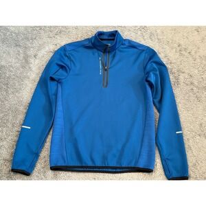 VRST 1/4 Zip Mens Medium Second Skin Performance Heathered Blue Shirt